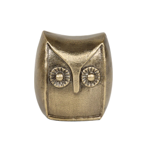 HD Designs Aluminum Owl - Gold, 4.5 in