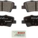 BOSCH BC1813 QuietCast Premium Ceramic Disc Brake Pad Set - Compatible with Select Hyundai Accent, Elantra, Elantra GT, Ioniq, Sonata, Veloster, Venue; Kia Forte, Niro, Optima, Rio, Rondo, Soul; REAR