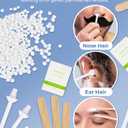 Boloye Nose Wax Kit with 100g Natural Resin Wax & 20 Sticks, Mini Nose Hair Wax Kit with Smart Temp Control, USB Fast Heat, 3-Min Hair Removal Lasts 46 Weeks | For Nose & Ear, Up to 15 Uses