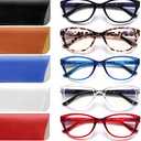 Amazon.com: COJWIS 5 Pack Reading Glasses for Women Men Blue Light Blocking Computer Readers with Spring Hinge Anti Eye Strain Eyewear (5 MIX, 1.50, diopters) : Health & Household