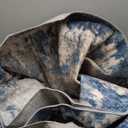 Washable Area Rugs 8'x10' Non-Slip Modern Abstract Soft for Living Room Entryway Bedroom Nursery, Print Pattern, Blue Grey Navy Gray