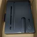 melafa365 Bamboo Nightstand Organizer for Men, Phone Docking Station with Cable Management, Drawer, Bedside Organizer for Watches, Keys, Wallets, Black