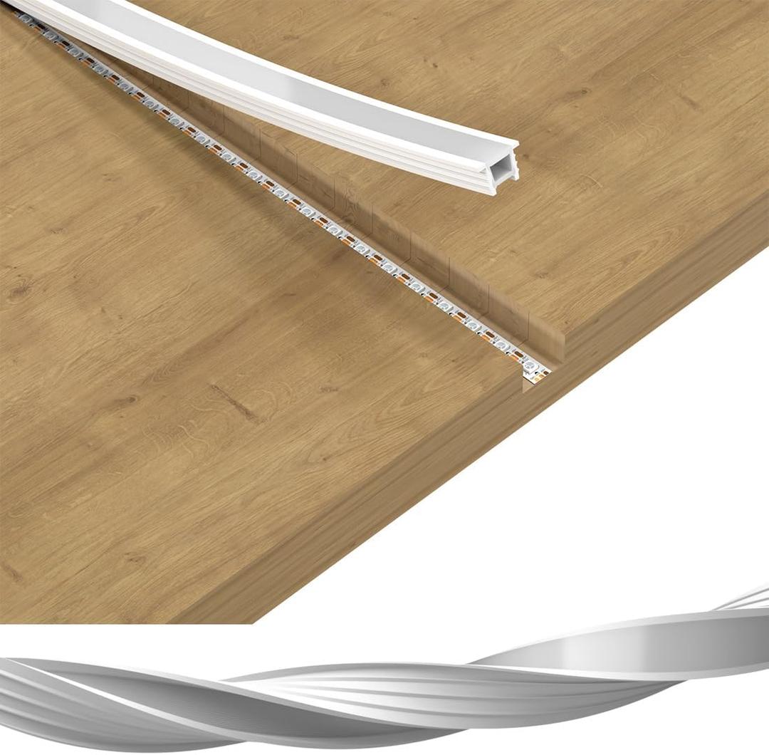 BTF-LIGHTING 16.4FT Silicone LED Channel System Flexible Tube with Milky White Cover for ≤10mm LED Strips, DIY Neon Rope Light Channel Diffuser for Indoor Outdoor Ambient Decor (No Strip Included)