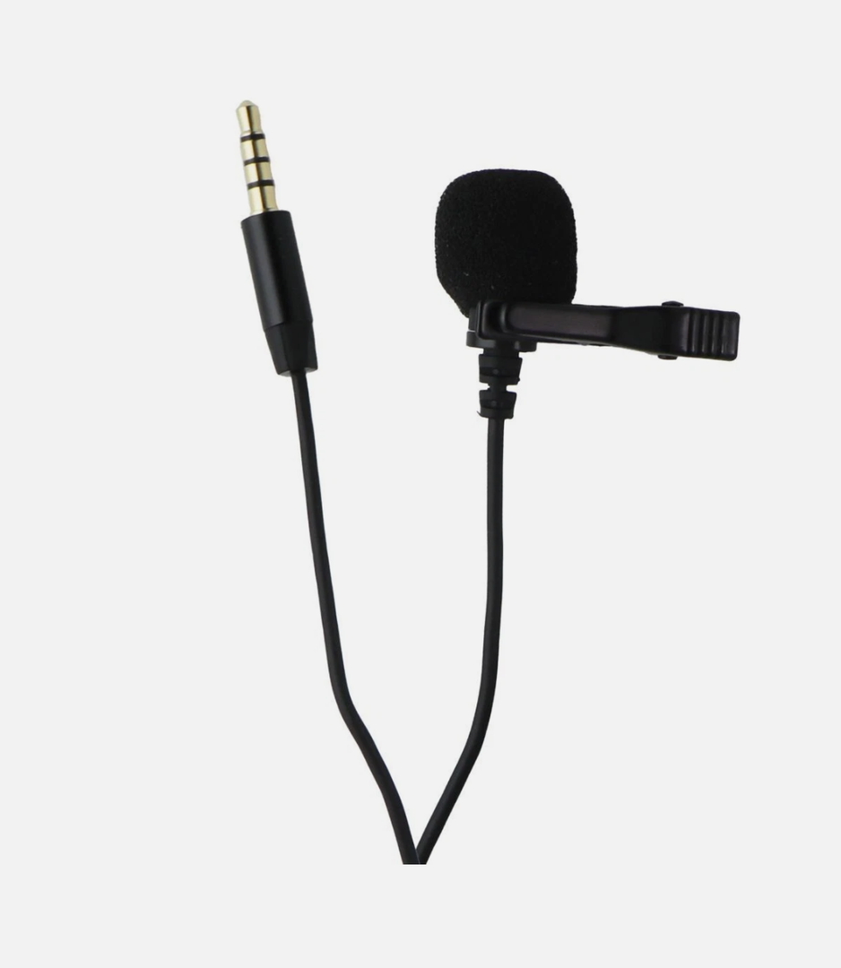 Helix Lucid Mic Lapel Microphone with Aux Connector - Black