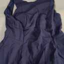 white mark Women's ''Crystal'' Fit & Flare Sundress (Medium, Navy)