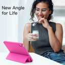 Akkerds Compatible with iPad (A16) 11th Generation Case 11 Inch 2025, for iPad 10th Generation Case 10.9 Inch 2022 with Pencil Holder, Slim Trifold Stand Protective Cover with Soft TPU Back, Rose