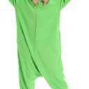 LABULA Unisex Adult Onesie Animal Pajamas Halloween Cosplay Sleepwear (Green, XL)