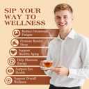 Zenvivian Ginseng Six Treasure Tea - Herbal Tea with Ginseng, Wolfberry, Red Dates, Maca, Polygonatum Sibiricum & Mulberry - Natural Ingredients, Relaxing, 25 Tea Bags (EXP 12/10/26)