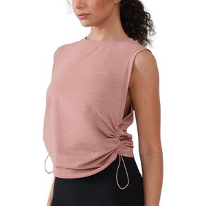 Women's Workout Tank Tops 2025 Summer Yoga Shirts Athletic Top Gym/Running Cropped Tank Tops (Pink, L)