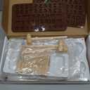 Heart Shaped Chocolate Mold Set Includes Round Cylinder Candy Mold,Cavities Heart Mold,Piping bag,Wood Hammer,Chocolate Bomb Mold,Diamond Mousse Cake Mold Tray