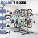 WALMANN Freestanding Bike Stand for Garage, 6/7 Bikes Vertical Bike Storage Stand Heavy Duty Bike Floor Stand