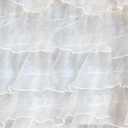 Organza Ruffle Mesh Fabric 54" Wide Sold by The Yard (White)
