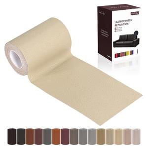 Leather Repair Patch Tape, Light Beige 3 x 61 Inches Self Adhesive Leather Repair Kit for Furniture, Car Seat,Vinyl Leather Repair Kit for Office Chairs, Couch, Sofa, Luggage Leather Repair Patch Tape, Light Beige 3 x 61 Inches Self Adhesive Leather Repair Kit for Furniture, Car Seat,Vinyl Leather Repair Kit for Office Chairs, Couch, Sofa, Luggage