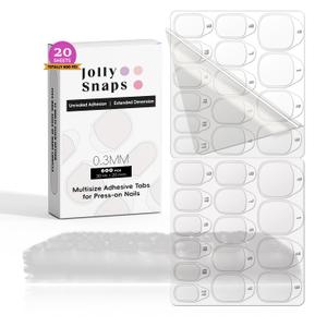 20 Sheets(600pcs) Press on Nail Adhesive Tabs | Upgraded Strong Hold Disposable Nail Stickers for General Use, Family-Friendly & Easy Application 20 Sheets(600pcs) Press on Nail Adhesive Tabs | Upgraded Strong Hold Disposable Nail Stickers for General Use, Family-Friendly & Easy Application