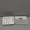 Wall Outlet Extender with Surge Protector, 6 AC Outlets, Shelf, 2 USB & USB C Charging Ports - Home & Dorm Plug Expander (White)