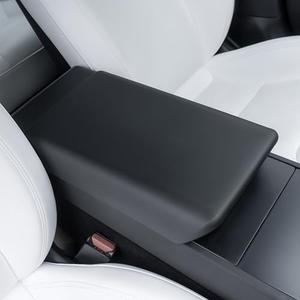 AIRVOLT Center Console Armrest Cover for Tesla Model Y Juniper (Standard, Premium & Performance 2026/25) and Model 3 Highland (Standard, Premium & Performance 2026/25/24) - Black