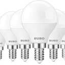 BUBO Ceiling Fan Light Bulbs, E12 LED Bulb 60W Equivalent, Small Base Light Bulbs 4000K Cool White, A15 Ceiling Fan Bulbs 120V, Candelabra Base Light Bulb 5.5W, 650LM, Non-Dimmable, 6 Pack Global Recycled Standard