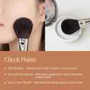 Piccasso COLLEZIONI 103A Powder Brush Soft Makeup Brush for Face, Fluffy Blush and Setting Tool with Goat Hair Blend, Ideal for Powder Application, Shading, and Natural Finish, Professional Korean