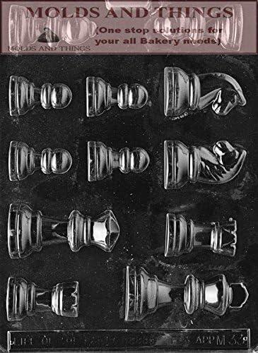 CHESS PIECES chocolate candy mold CHESS & CHECKER BOARD chocolate candy mold for baking and Cake & Pasrty Decoration, Soap Mold and Plaster