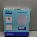 Hibbent Premium Round Toilet Seat with Cover Quiet Close, One-Click to Quick Release, Easy Installation Non-Slip Seat Bumpers, Slow Close Toilet Seat and Cover, Easy Cleaning-White Color