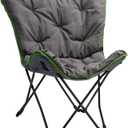 SunnyFeel Oversized XL Padded Camping Chair, Outdoor Butterfly Chair, Portable, Folding, Large Camp Lounge Chairs, Padded Living Room Indoor Chairs Lawn Chairs for Beach,Tailgating,Sport Events,Picnic