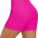 Bonneuitbebe Women's Swim Shorts High Waisted Bathing Suit Bottoms Swimwear Boyshort Swimming Swimsuit Board Shorts M