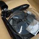 Amazon Basics 16" Pedestal Fan with Remote for Bedroom, Living Room, Office, Adjustable Height, Dual-Layered Blades, 3 Speeds, 3 Modes, Timer, Tilt Head, 60W, Black