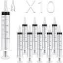 10pack 20ml Plastic Syringes with Measurement for Feeding Pets ,Liquid Scientific Labs,Watering,Dispensing Lip-gloss, without Needle with Cap