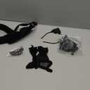 VCZONE 6 Pcs Cat Costume for Women Halloween Masquerade Black Cat Lace Ears Kitten Tail Net Gloves Necklace Mask and Star Wand