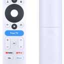 Voice Replacement Remote Control for onn 4K Pro/Plus Streaming Device(2024), Compatible with ONN Google TV 4K Pro/Plus Streaming Box (White)