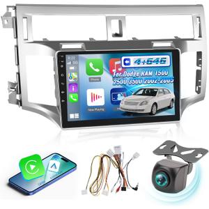 4+64G Android Car Radio for Toyota Avalon 2006 2007 2008 2009 2010 - Wireless Carplay & Android Auto - 9 Inch Touchscreen Radio with 32 Equalizer, WiFi, GPS, AI DSP + AHD Rear View Camera