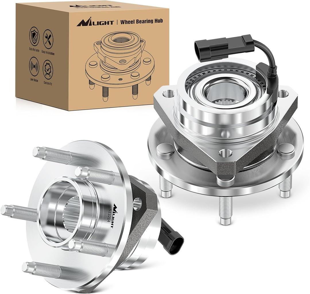 Nilight Front Wheel Hub and Bearing Assembly for Chevrolet Malibu 2004-2006 2007-2011 2012, HHR & Cobalt 2008-2010, Pontiac G6 2005-2010, Saturn Aura 2007-2009 with ABS & 5-Lug, OEM 513214
