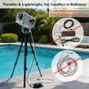 LANGXUN 600W Foam Machine with Tripod Stand, Portable Party Foam Cannon Maker, Blue, Includes 2 Packs Foam Powder for Pool, Backyard, Outdoor Events, Birthdays, Summer Camp (White)