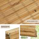 LazBlinds No Tools No Drill Cordless Bamboo Roman Shades, Light Filtering Window Treatment, Roll Up Bamboo Blinds for Windows 35'' W x 64'' H, Dali Native