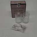 GLADPURE Soap Dispenser - 2 Pack, 12 Oz Clear Diamond Design Glass Refillable Hand Soap Dispensers; with 304 Rust Proof Stainless Steel Pump, Lotion Dispensers for Kitchen, Bathroom (Silver)