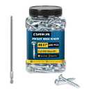 600Pcs #8 x 1 Inch Pocket Hole Screws, Interior Pocket Screw, Zinc Coated, Coarse Thread, Square Drive Washer Head, 150MM Drive Bit Included.