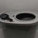 Amazon Basics Large Cat Litter Box with High Sides, Top Entry, Includes Scoop, 20.5 x 14.75 x 14.38 inches, Grey