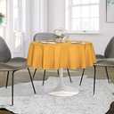 sancua Round Tablecloth - 60 Inch - Water Resistant Spill Proof Washable Polyester Table Cloth Decorative Fabric Table Cover for Dining Tables, Buffet Parties and Camping, Beige