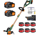 WeGofly 13-Inch String Trimmer Cordless,(2 x 21V 5.0Ah Batteries & Charger), Trimmer/Edger/Lawn Mower/Brush Cutter 4-in-1, Electric Weed Wacker with Auto Rope Spool Feed, 3 Cutting Methods