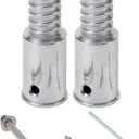 (2-Pack) 3/4" (.75) Threaded Tips Replacement for Extension Poles Repairing, Push Broom Handle Threaded End
