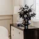 MISSPIN 10 PCS 18 inch Black Fall Decor Bouquets, Fall Decorations Indoor Outdoor Halloween Thanksgiving Farmhouse Arrangement for Front Door Wedding Centerpieces in Autumn (Maple Leaf Pumpkin)