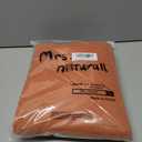 Mrs.Naturall Burnt Orange Linen Curtains Long for Living Room 2 Panel Set Rod Pocket Bedroom 52x96 Inches Long