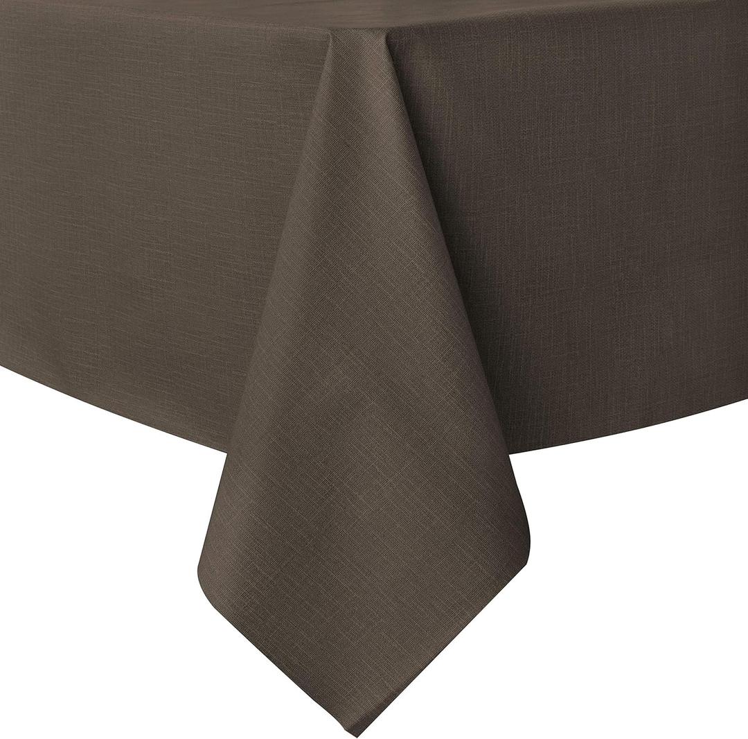 sancua 100% Waterproof Rectangle PVC Tablecloth - 60 x 84 Inch - Oil Proof Spill Proof Vinyl Table Cloth, Wipe Clean Table Cover for Dining Tables, Buffet Parties and Camping, Coffee