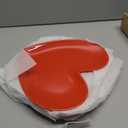 6 Pcs 11" Heart Shaped Melamine Plates Large Valentine's Plates Unbreakable Red Heart Dessert Dinner Charger Dishwasher Safe Salad Serving Charger for Valentine's Party Anniversary Wedding Dating