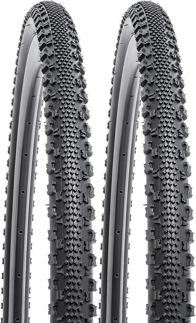 YUNSCM 2-PCS 700C Bike Tires 700x38C 40-622 Compatible Gravel Bike Tires 700x36C 700 x 38C 700x40C Bicycle Tires (Y-1005)