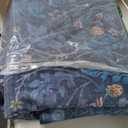 6x9 Rugs for Living Room Non Slip, Low Pile Soft Navy Blue Rugs for Bedroom, Floral Washable Dining Room Carpet, Dark Blue Victorian Mats