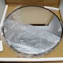 NEWBULIG 20 Inch Round Wall Mirror, Bathroom Mirrors for Over Sink, Matte Metal Framed Circle Vanity Mirror, Wall Decor for Bedroom, Entryway, Anti-Rust, Tempered Glass, Hanging or Leaning, Black