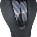 APPERFiT Gear Shift Knob for Automatic Transmission Gear Shifter 34910-JK03A 34910-1LA6C Compatible with Infiniti EX35 FX35 FX50 G25 G35 G37 Q60 QX50 QX56 QX70 Black & Carbon Fiber