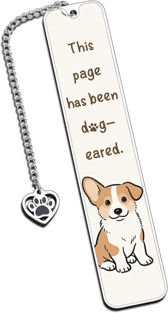 Valentines Dog Bookmark for Women, Book Marks for Reading Kids, Funny Dog Gifts for Friends, Birthday Back to School Gifts for Dog Lovers, Bookish Gifts for Book Club,