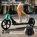 Nattork Adult Teens Kick Scooter – 240LBS Capacity,Dual Brakes & Front Shock Absorber,230mm Wheels,Adjustable Handlebar, for Men Women Outdoor